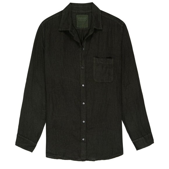Velvet by Graham & Spencer Mulholland Linen Button Down - Picture 2 of 7